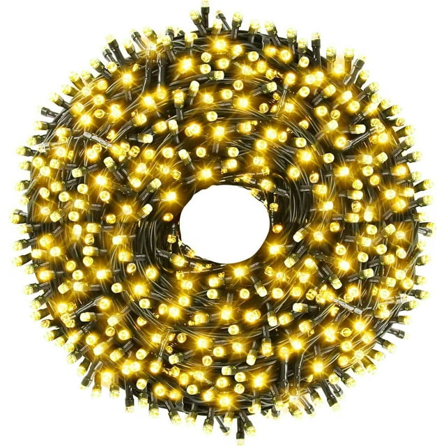 Scidweet Christmas String Lights, 108 Ft 300 Twinkle Lights Christmas Decorations Fairy Lights for Outdoor Indoor Christmas Tree Wedding Home Party Decor (Warm Yellow)
