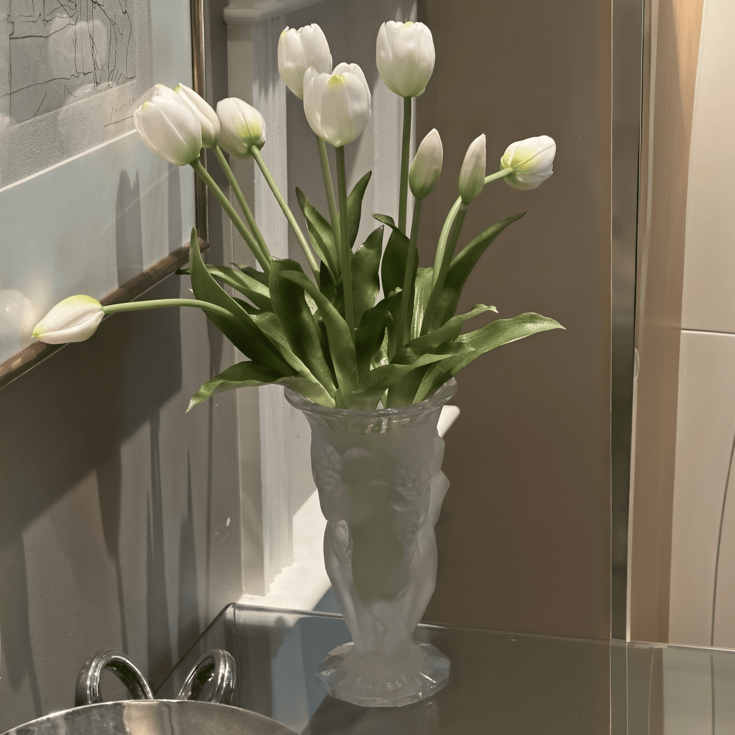 Scidweet 15 Pcs Artificial Flowers Fake Tulip, Real Touch Artificial Fake Tulip Flowers Bouquet Home Table Party Wedding