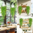 Scidweet 4 Pcs Fake Hanging Plant, Artificial Faux Plants Spring Summer for Indoor Outdoor Patios Porches Walls Windows Home Office Wedding Decor, Greenery