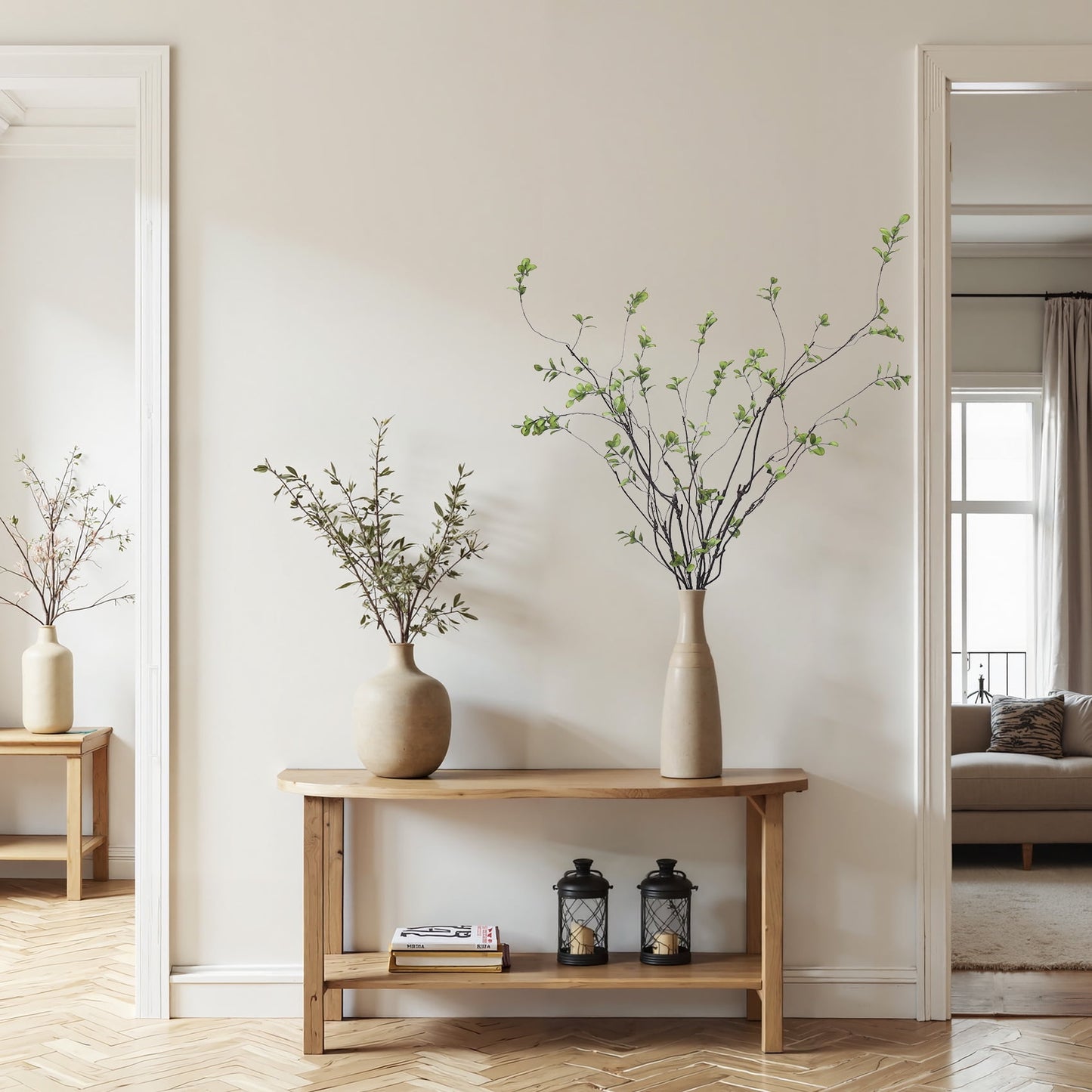 Scidweet 4 Pcs Fake Plants, 47.2" Artificial Greenery Stems Plant Faux Ficus Twig Leaf Artificial Eucalyptus Branches for Vase Filler Home Office Wedding Decor
