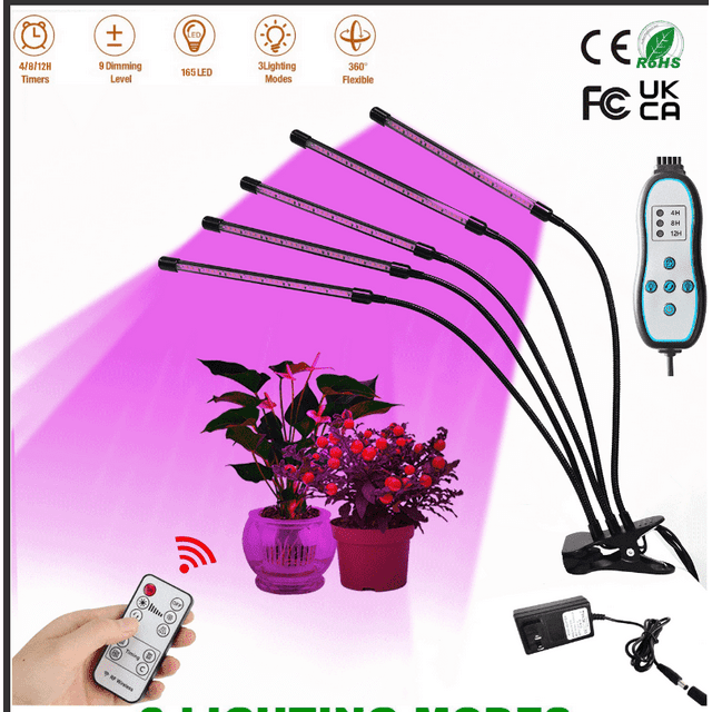 LED Grow Lights for Indoor Plants, with Auto on/off 4/8/12H Time for Indoor Succulent Plants Growth