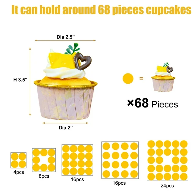 5 Tier Square Cupcake Stand Premium Cupcake Holder Acrylic Cupcake Tower with Light for Weddings Birthday Parties, Candy Bar Decor
