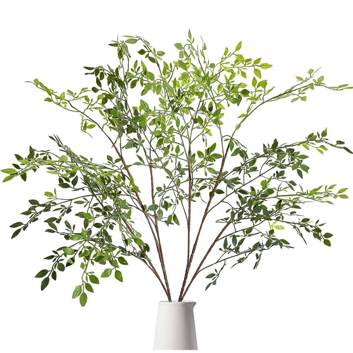 Scidweet 4 PCS Artificial Plants, 43.3" Fake Nandina Faux Plant for Vase, Artificial Greenery Stems for Indoor Office Home Room Decor