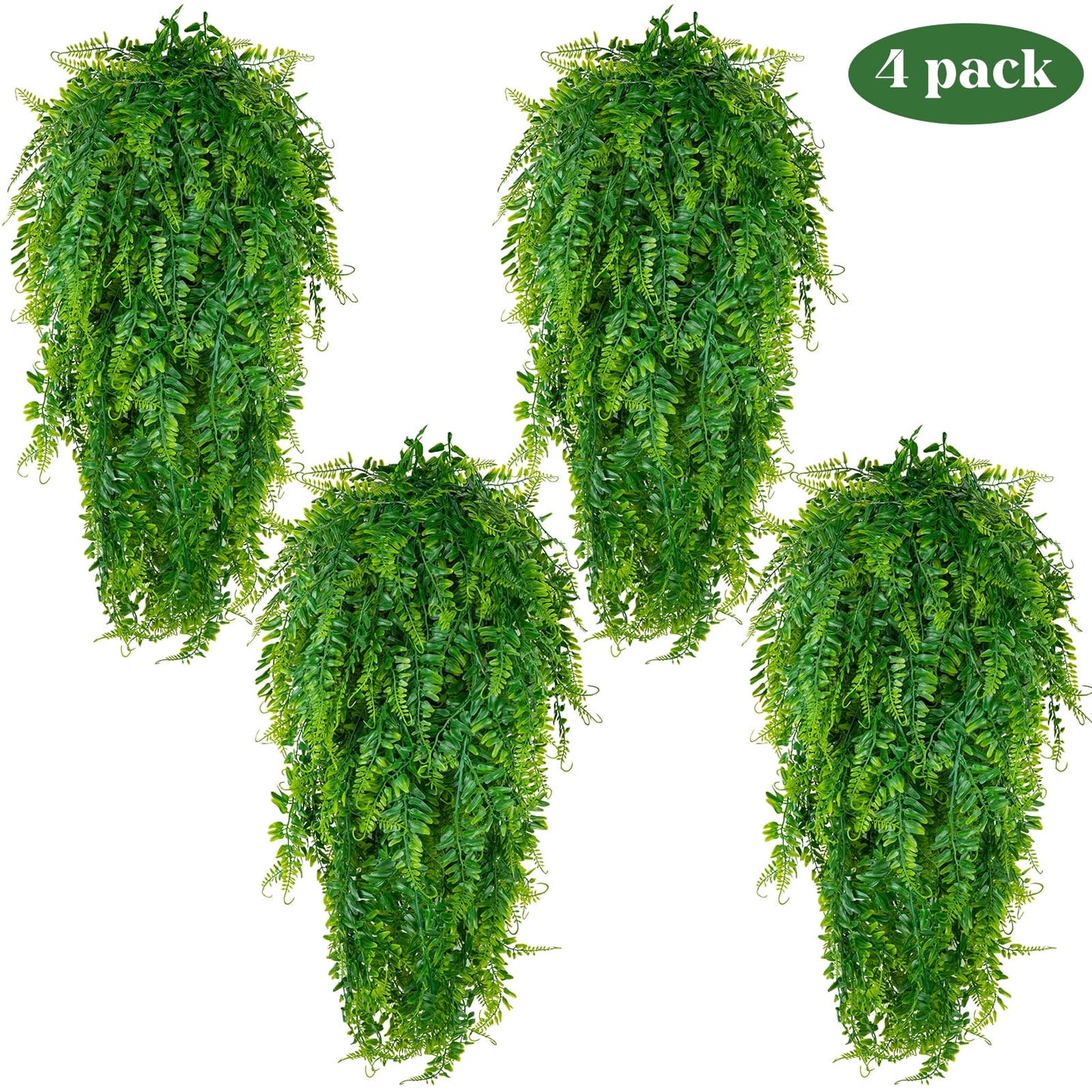 Scidweet 4 Pack Artificial Hanging Plants, Fake Greenery Ivy Leaves Faux Plants for Indoor Outdoor Home Office Wedding Courtyard Decor