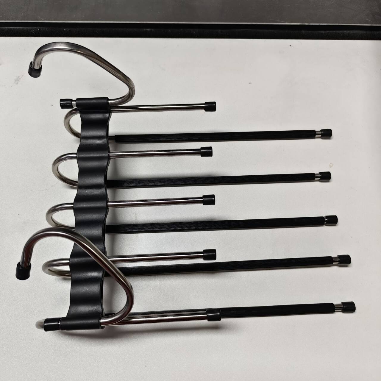 Homear Pants Hangers 2 Pack Space Saving Metal Closet Organizer,Clothes Pants Hangers,Anti-Slip Design,Closet Organizers and Storage for Pants Jeans Skirts Scarf Legging