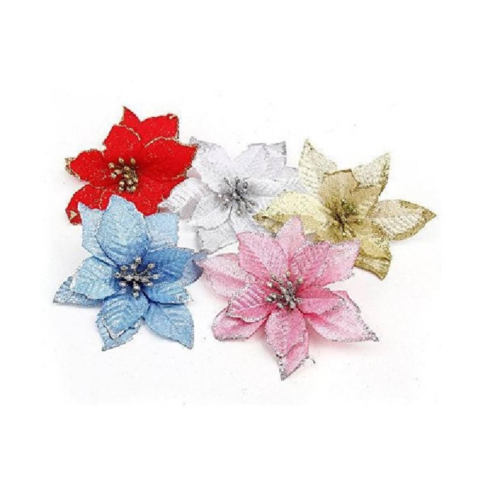 13cm 20 Christmas Flowers Christmas Ornaments Simulation Christmas Flowers - aonal