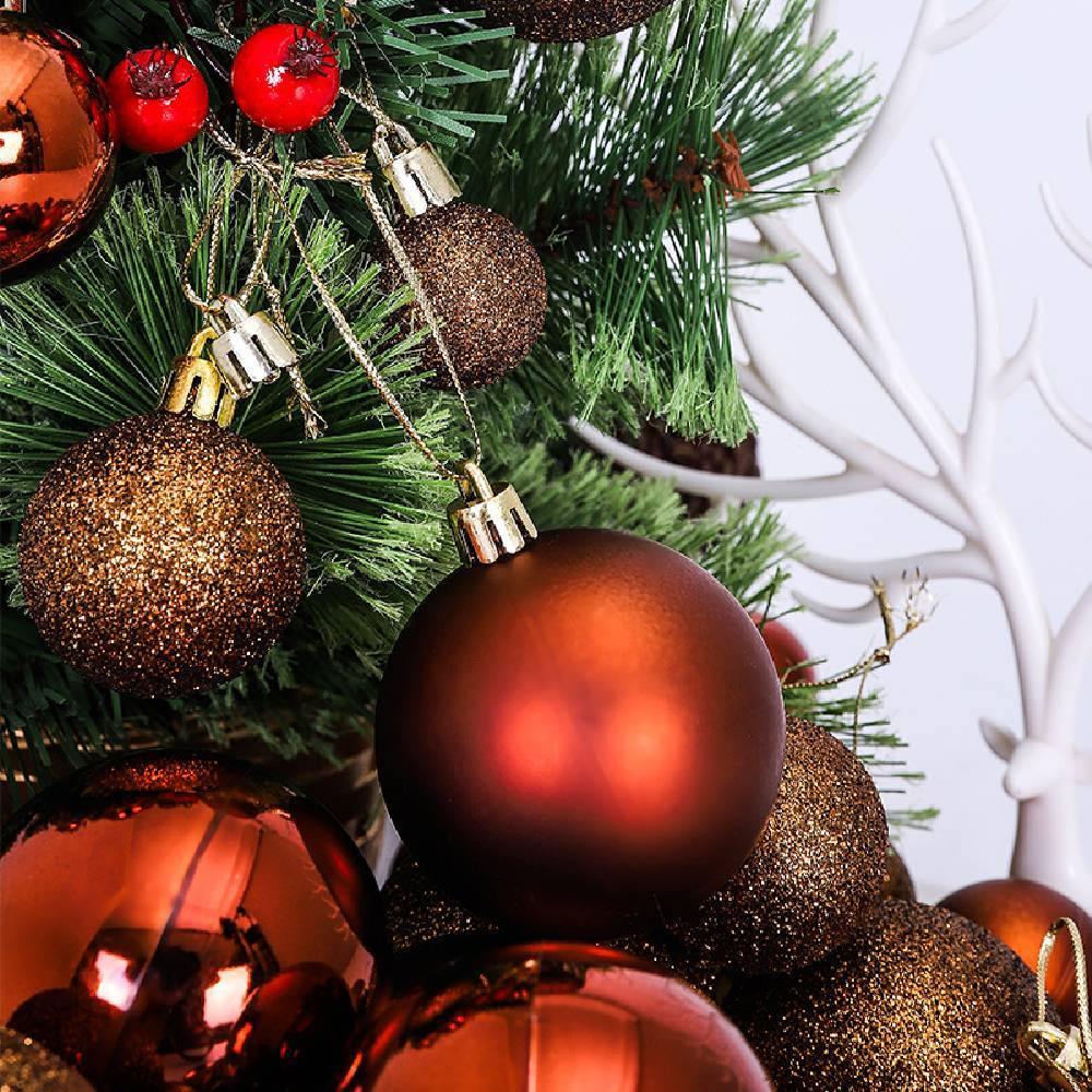 100 Christmas Ball Gift Box Set Christmas Tree Decoration Christmas Decoration Pendant - aonal