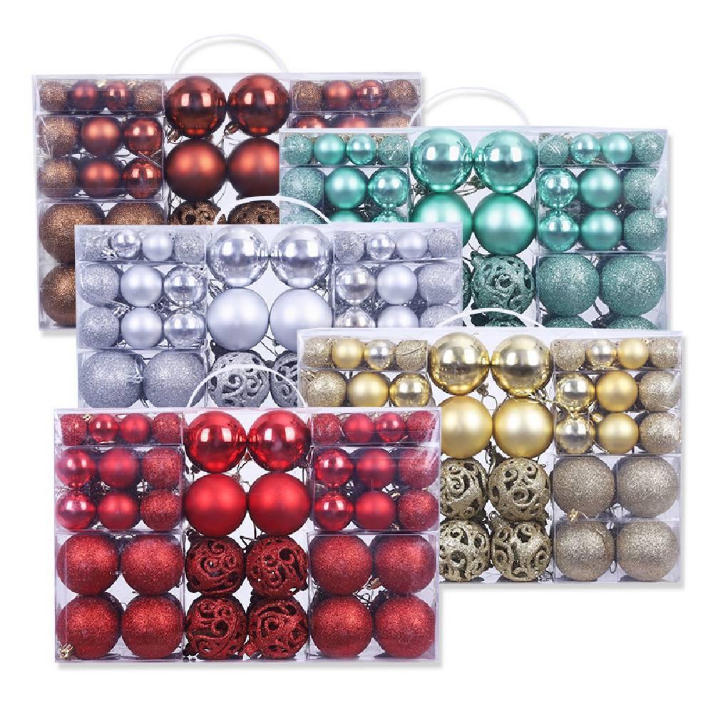 100 Christmas Ball Gift Box Set Christmas Tree Decoration Christmas Decoration Pendant - aonal