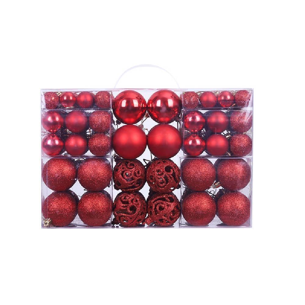 100 Christmas Ball Gift Box Set Christmas Tree Decoration Christmas Decoration Pendant - aonal