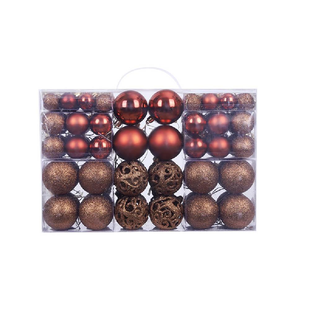 100 Christmas Ball Gift Box Set Christmas Tree Decoration Christmas Decoration Pendant - aonal