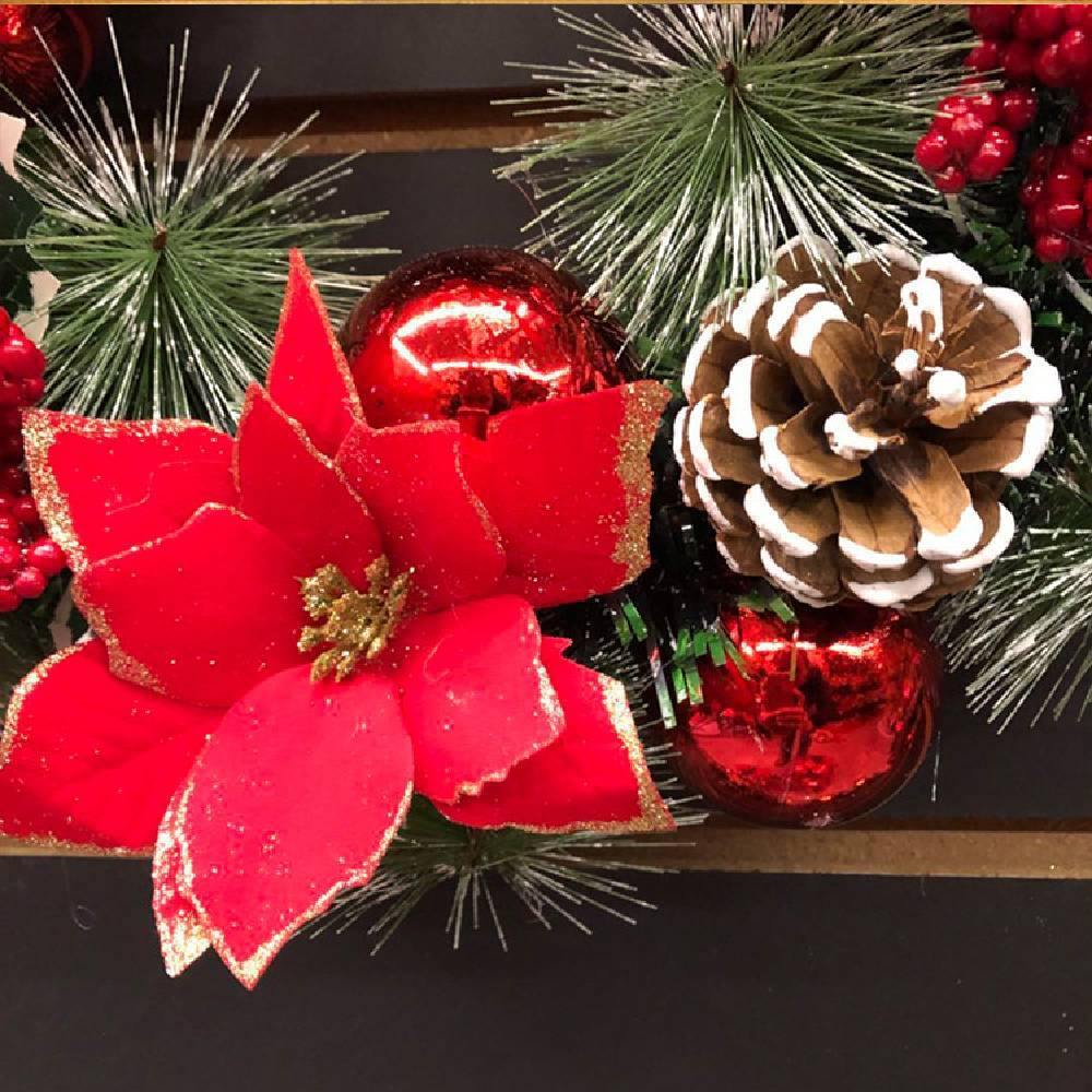 2020 Christmas Ornaments 40cm Christmas Wreath Day Decoration - aonal