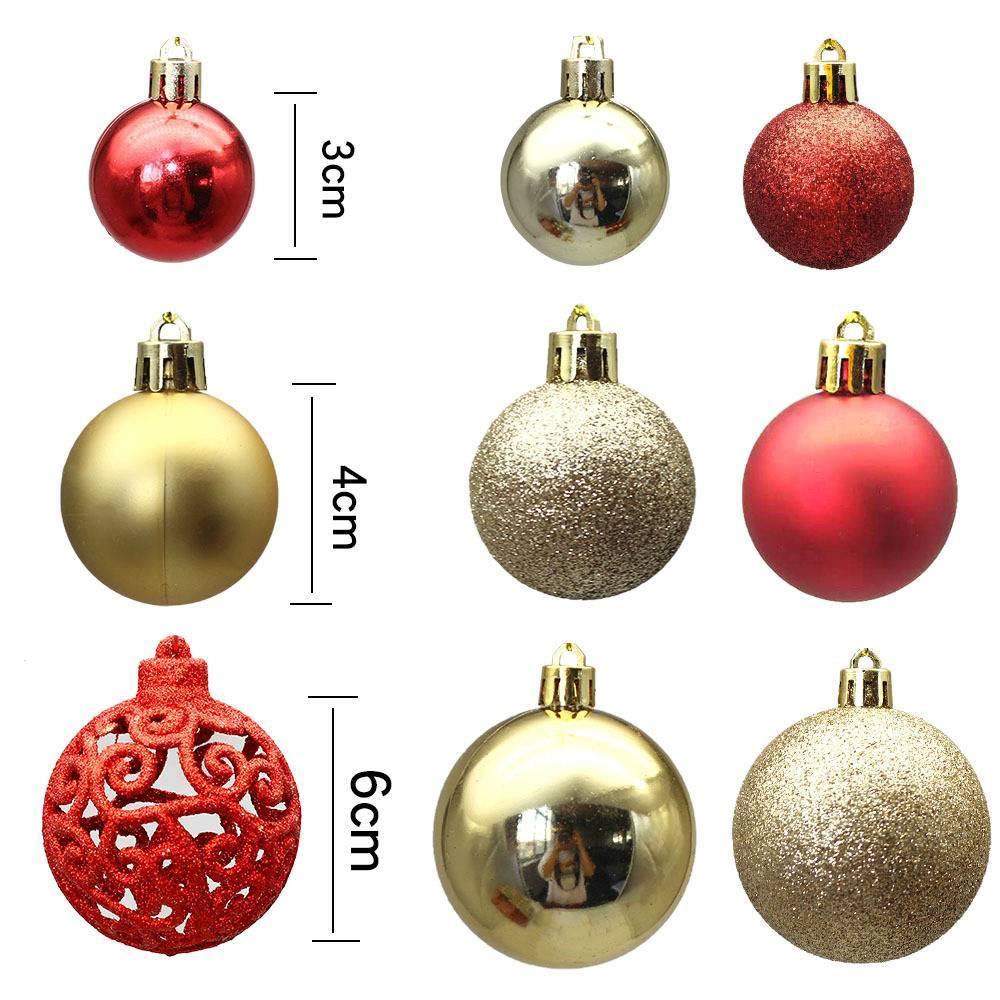 100pcs Christmas Ball Christmas Tree Decoration Pendant Christmas Decoration - aonal