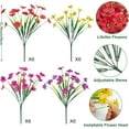 Scidweet Artificial Flowers for Outdoors, 24 Bundles Faux Silk Flowers UV Resistant Fake Plastic Plants for Indoor Outdoor Vase Box Garden Porch Spring Summer Home Decor, Multicolor