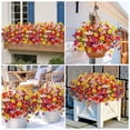 Scidweet Artificial Flowers for Outdoors, 24 Bundles Fake Silk Flowers UV Resistant Faux Plastic Plants for Indoor Outdoor Garden Porch Window Box Spring Summer Home Decor, Multicolor