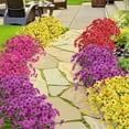 Scidweet Artificial Flowers for Outdoors, 24 Bundles Faux Silk Flowers UV Resistant Fake Plastic Plants for Indoor Outdoor Vase Box Garden Porch Spring Summer Home Decor, Multicolor