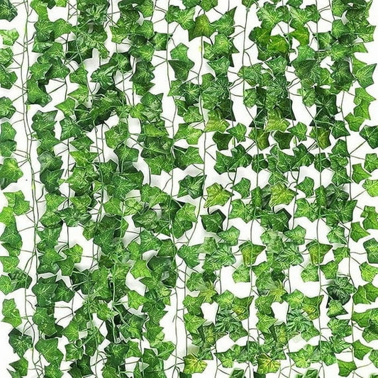 Scidweet 20 Pack 164 Feet Fake Ivy Leaves Artificial Garland Greenery Hanging Plant Vine for Bedroom Wall Decor Wedding Party Room Aesthetic Stuff