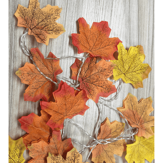 Scidweet 6 Pack Fall Maple Leaf Garland, 20FT Artificial Autumn Garland with Lights for Indoor Outdoor Home Thanksgiving Patio Party Decor, Multicolor
