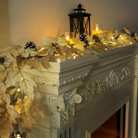 Scidweet 6FT Fall Decor Fall Decorations for Home, Hanging Vine Garland with Table Centerpiece Thanksgiving Decorations Indoor Outdoor Window Fireplace Autumn Home Decor