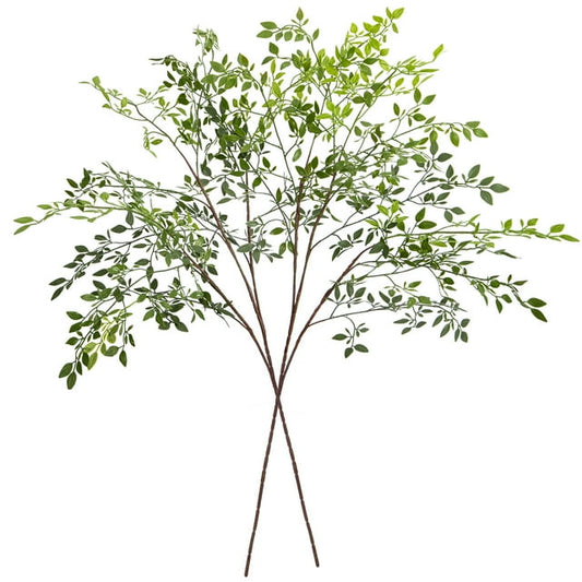 Scidweet Fake Plants, 2 PCS 43.3" Artificial Nandina Faux Branches for Vase, Artificial Greenery Stems for Indoor Office Home Room Decor