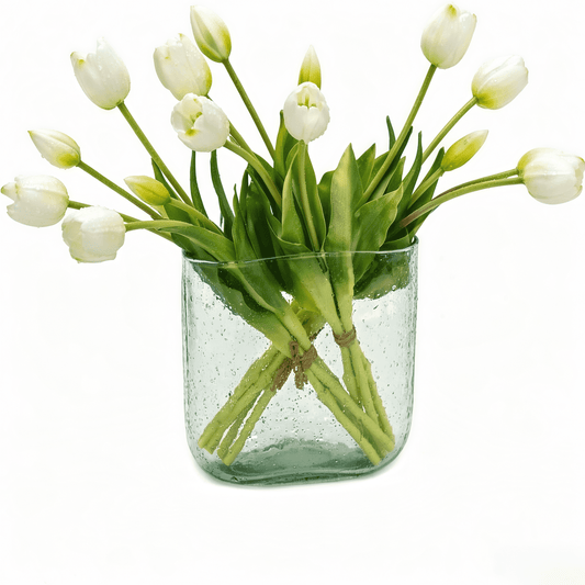 Scidweet 15 Pcs Artificial Flowers Fake Tulip, Real Touch Artificial Fake Tulip Flowers Bouquet Home Table Party Wedding