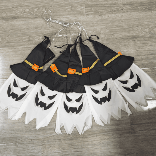 Scidweet Halloween Decorations Outdoor, 5 Pcs Halloween Lights Glowing Ghost Witch Hat Ornaments Gifts for Indoor Outside Garden Yard Patio Home Decor, White
