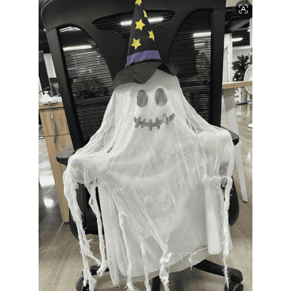 Scidweet Halloween Ghosts Decoration Flying Ghost Decor Witch Hat Ghosts Bell Indoor Outdoor Decor Patio Decor Holiday Halloween Decoration