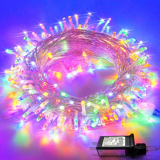 Scidweet String Lights Outdoor, 196FT 600 LED Indoor Fairy Lights Christmas Tree Lights with Remote for Room Holiday Wedding Decorations, Multicolor