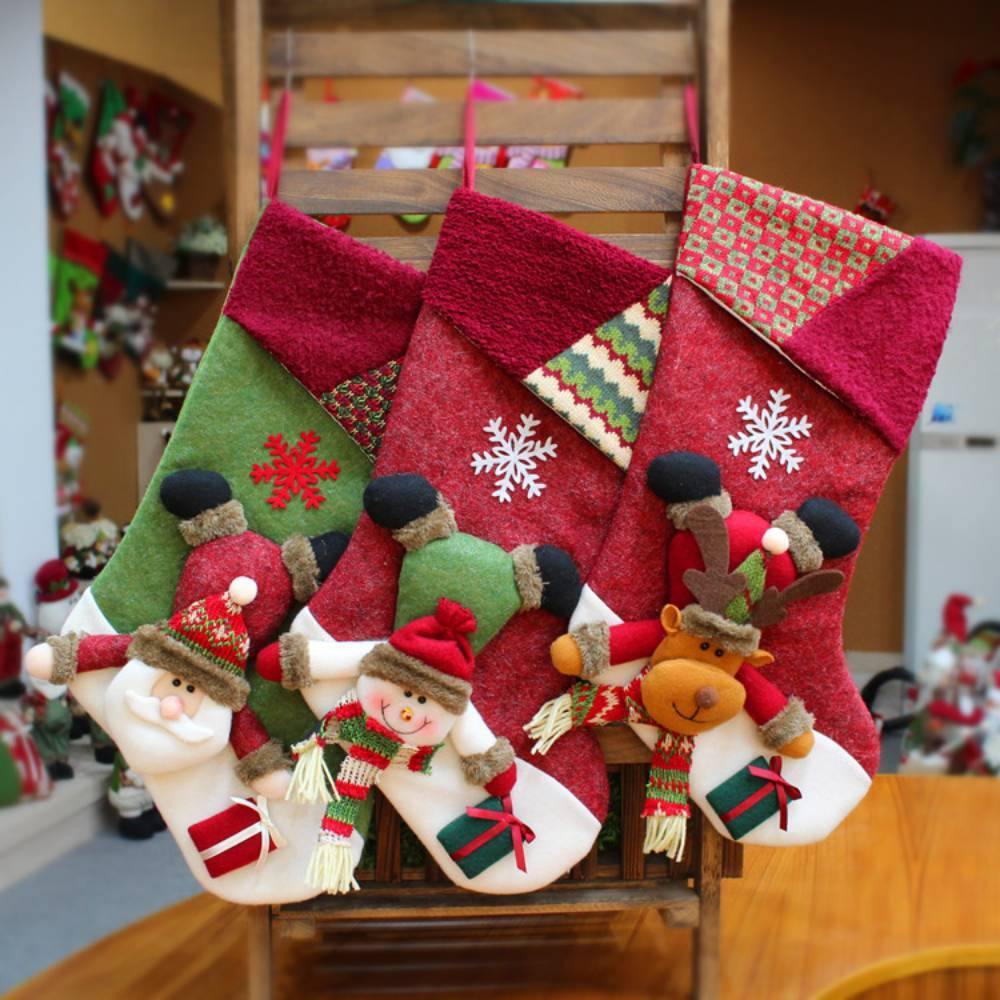 2020 Christmas Decoration Socks Christmas Gift Socks Pendant Gift Bag - aonal