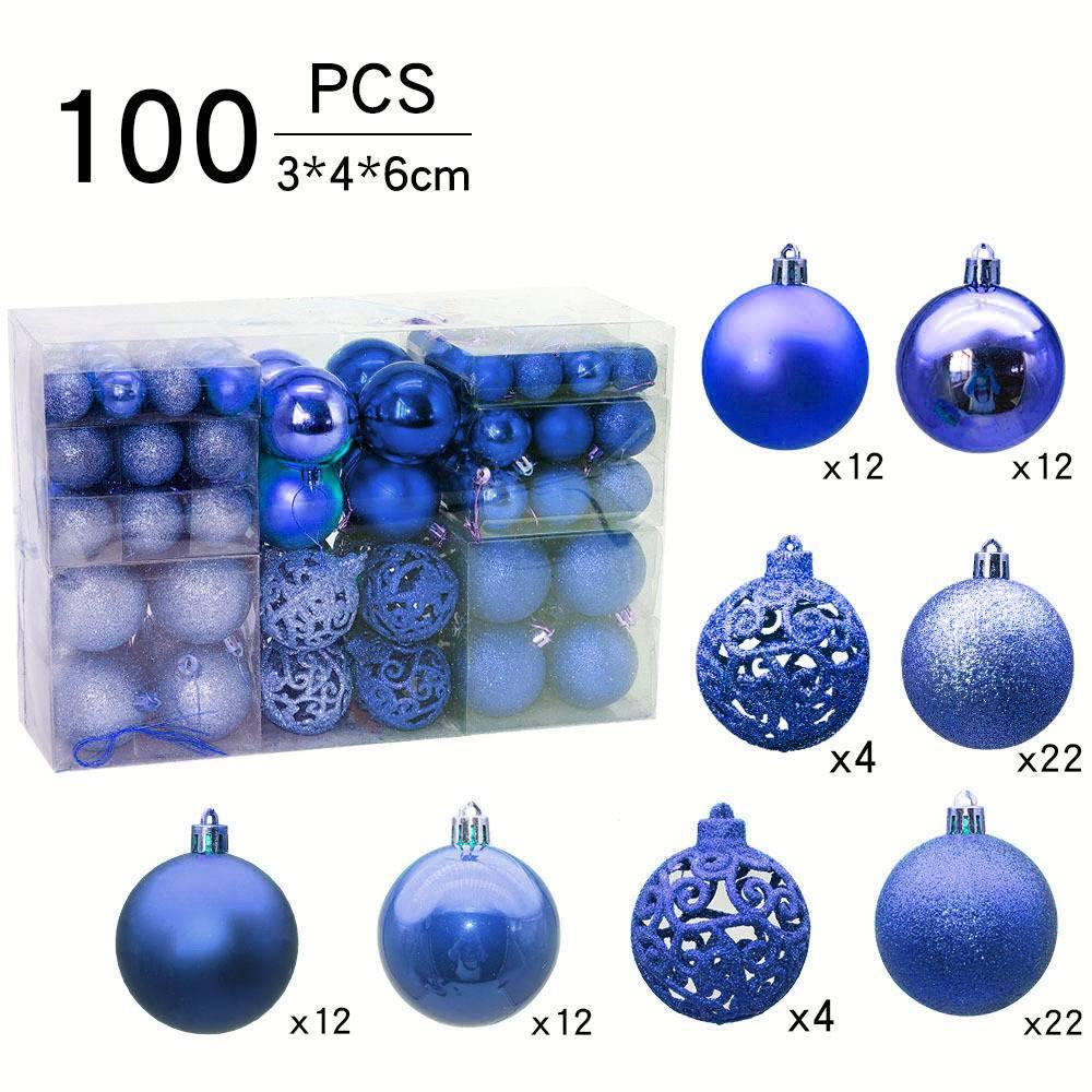 100pcs Christmas Ball Christmas Tree Decoration Pendant Christmas Decoration - aonal