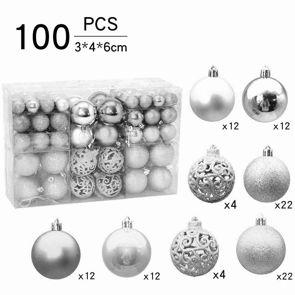 100pcs Christmas Ball Christmas Tree Decoration Pendant Christmas Decoration - aonal