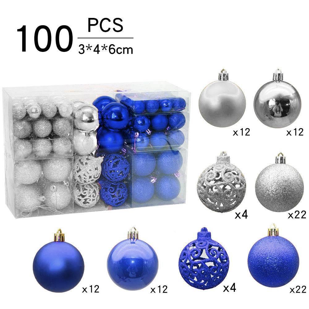 100pcs Christmas Ball Christmas Tree Decoration Pendant Christmas Decoration - aonal