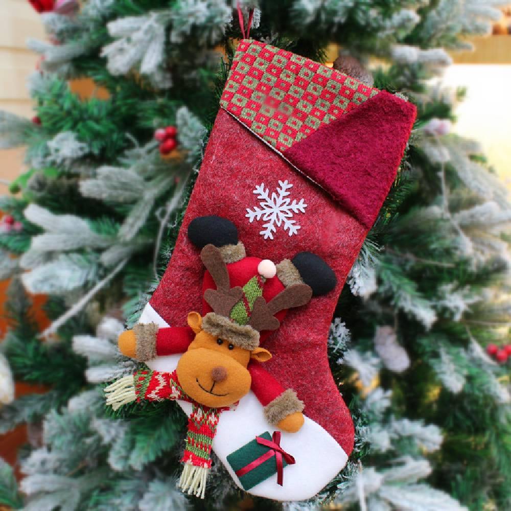 2020 Christmas Decoration Socks Christmas Gift Socks Pendant Gift Bag - aonal