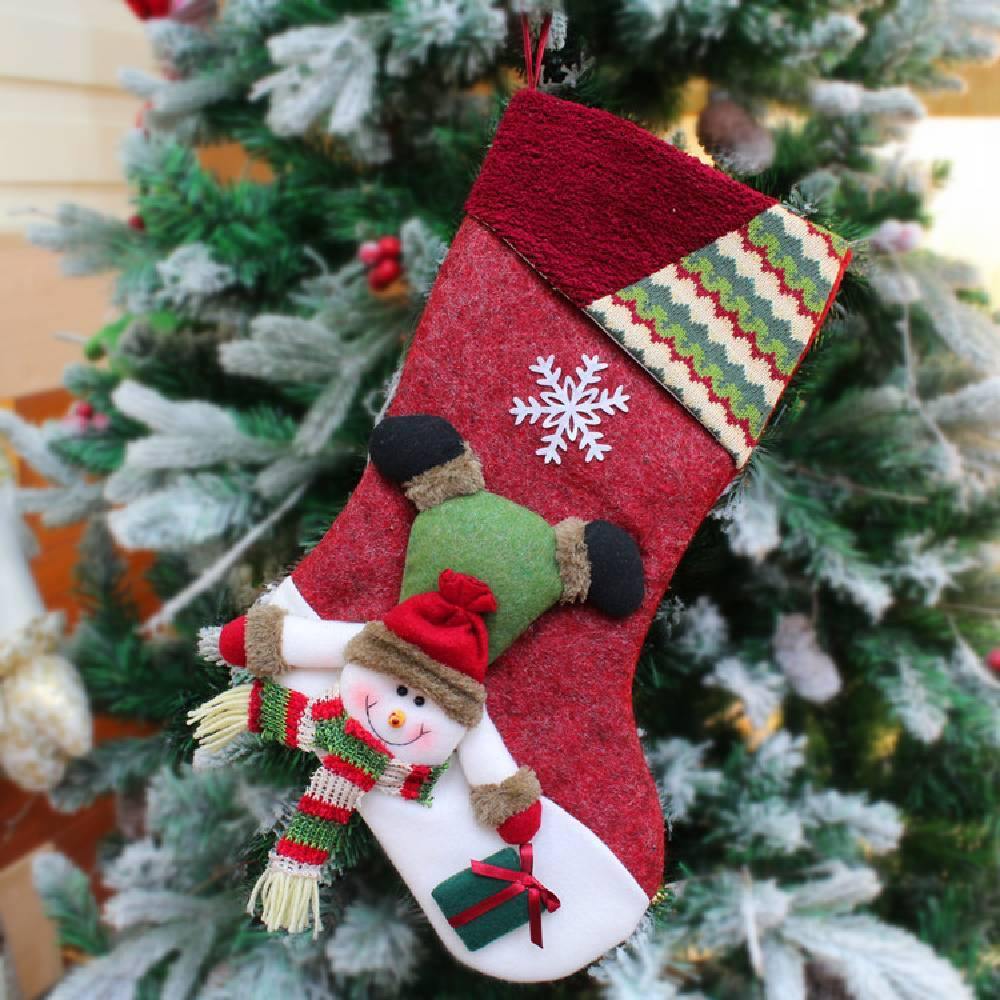 2020 Christmas Decoration Socks Christmas Gift Socks Pendant Gift Bag - aonal