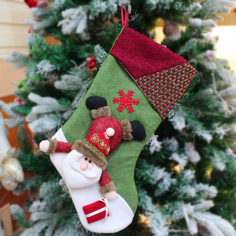 2020 Christmas Decoration Socks Christmas Gift Socks Pendant Gift Bag - aonal