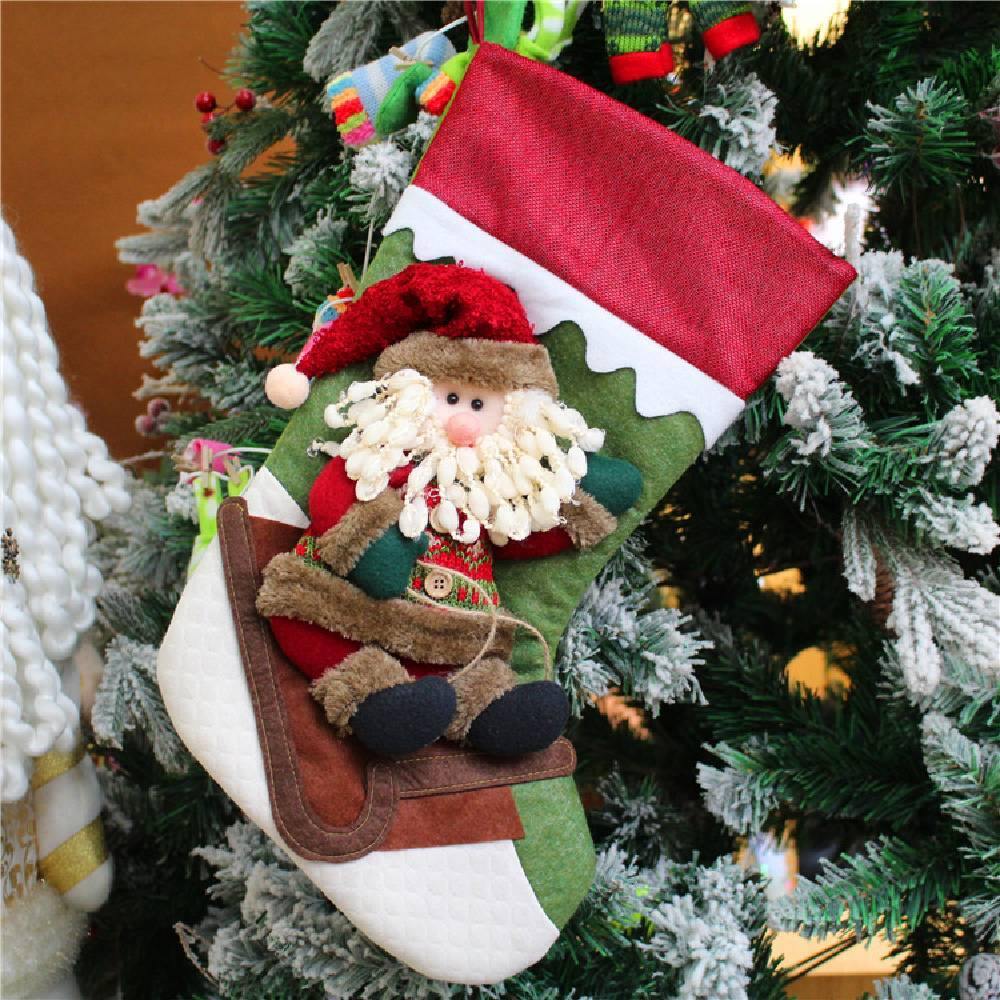 2020 Christmas Decoration Socks Christmas Gift Socks Pendant Gift Bag - aonal