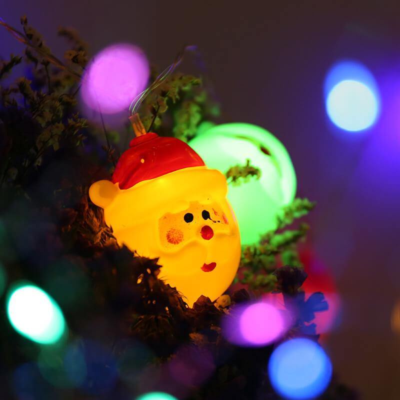 1.5 Meters 10 Lights Christmas Snowman Battery String Lights Christmas Santa Decoration Lights - aonal